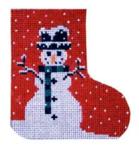 ST-SK18 Snowman Red Background Mini Skate