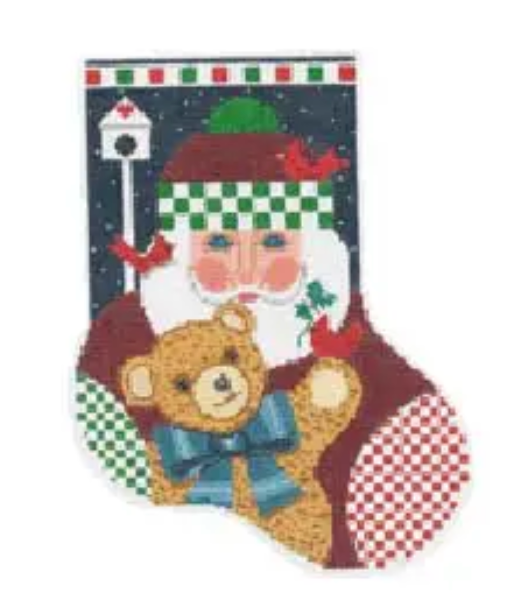 ST-MC02 Santa with Teddy Bear Stocking