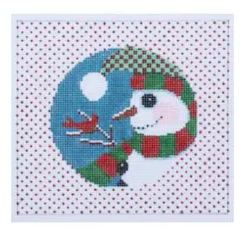ST-C111 Christmas Snowman - Dotted Border