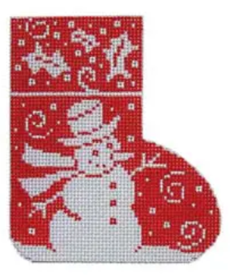 ST-SK92 Red and White Snowman Mini Skate