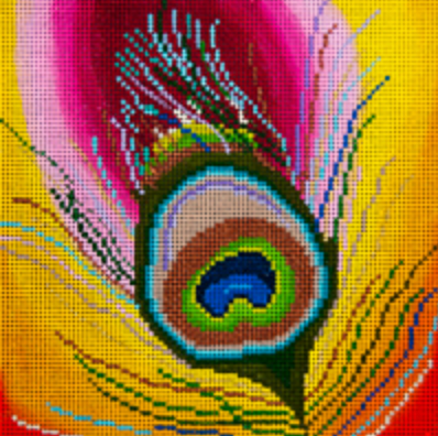 JP-B166 Sunset Peacock Feather