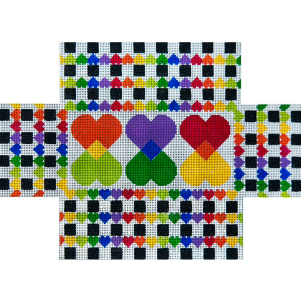 JP-BC066 Rainbow Hearts Brick Cover