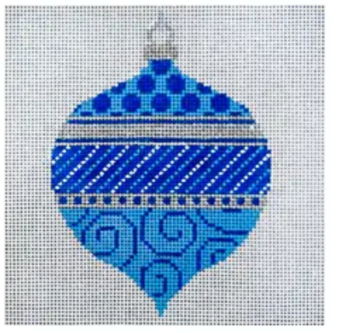 JP-X304-1 Blue Polka Dots and Swirls