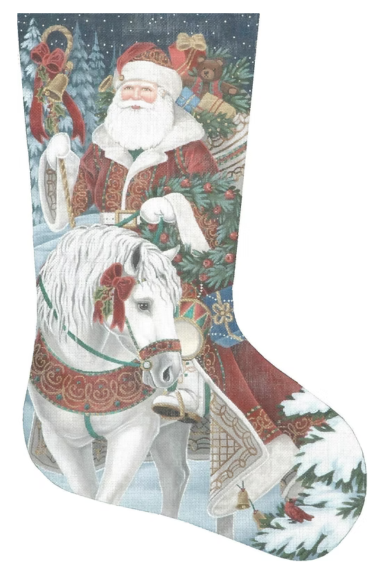TTAXS312 Santa on Horseback Stocking