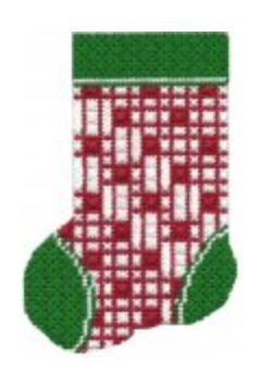 ASIT103 Red/White Lines Mini Stocking