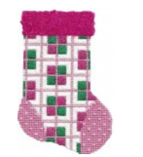 ASIT187 Pink/Green Mini Stocking