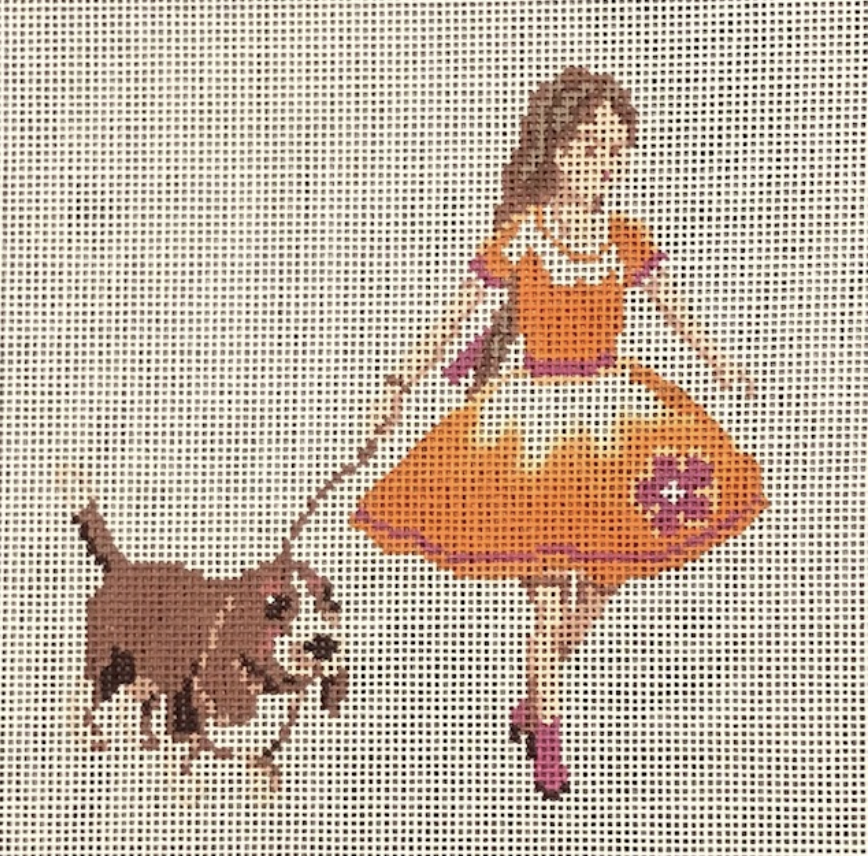 ASIT429 Girl with a Dog