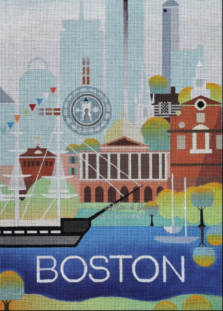 MO-US14 Boston Travel Poster