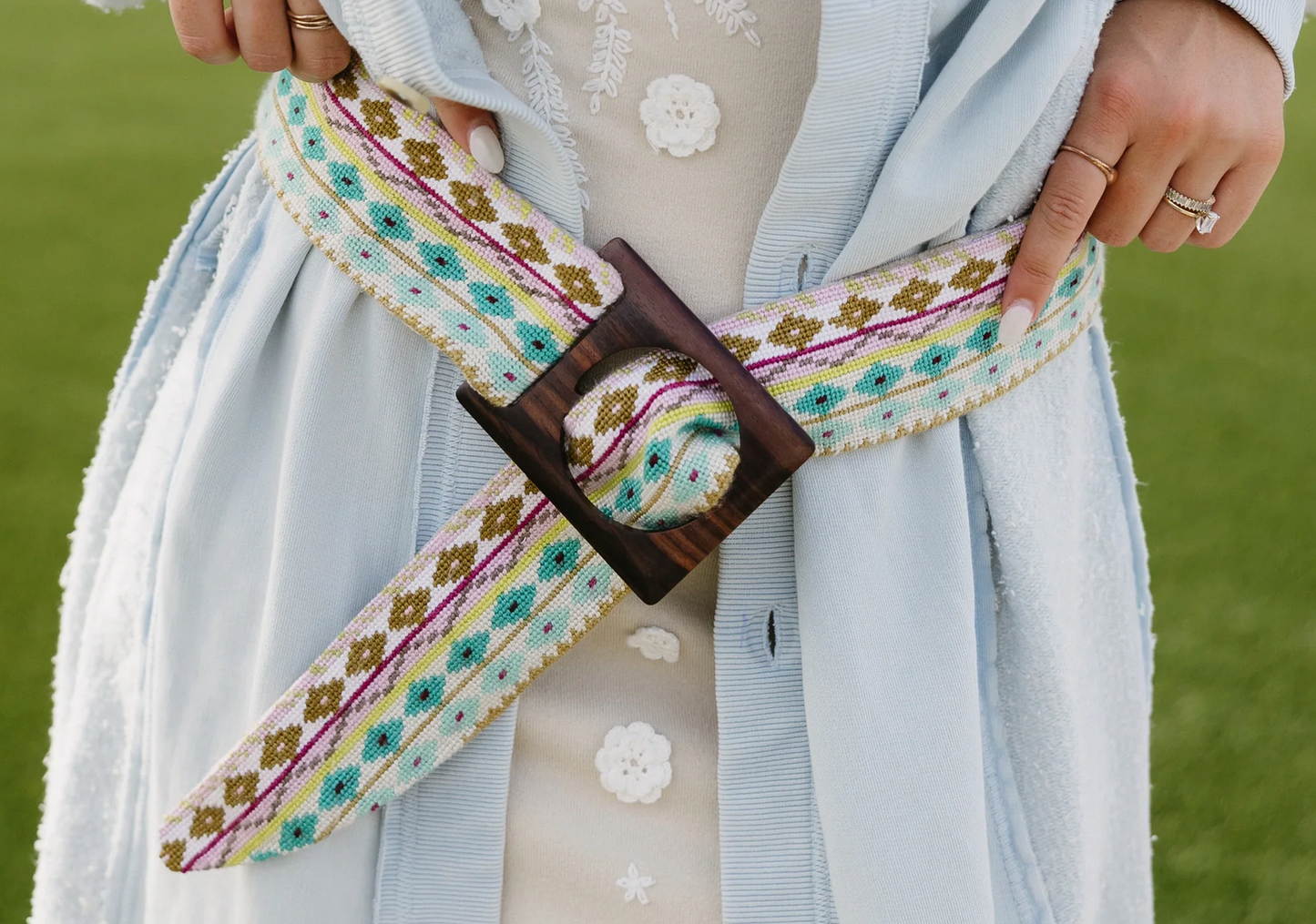 HB809 Green Geometrics Strap