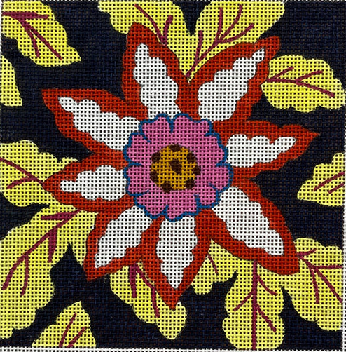 IN285 Orange and White Flower