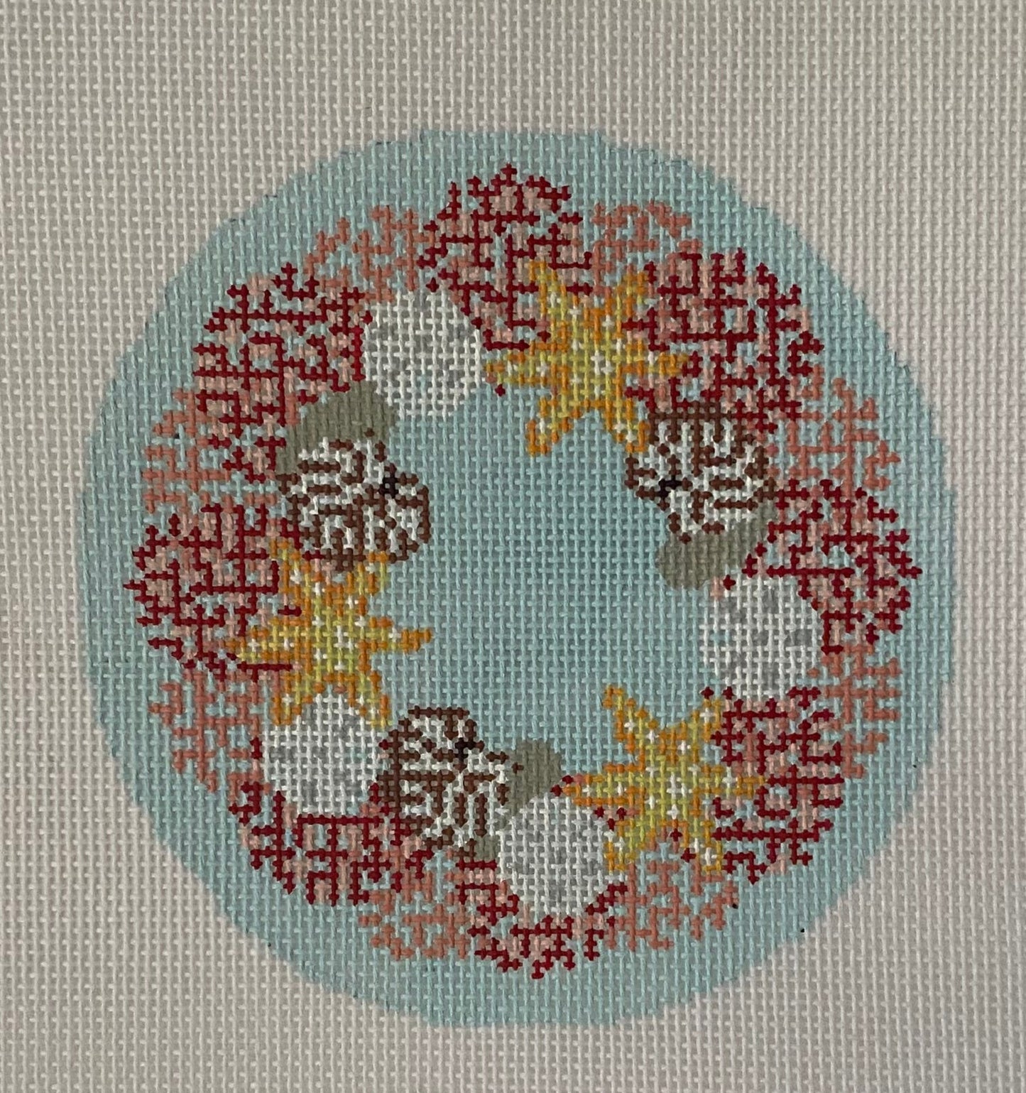 TSS-136 Mini Tropical Coral Wreath