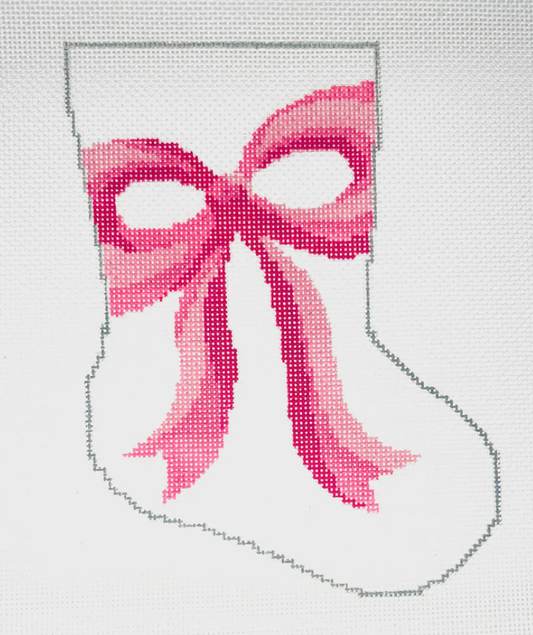 BS48 A Pretty Pink Bow Mini Stocking