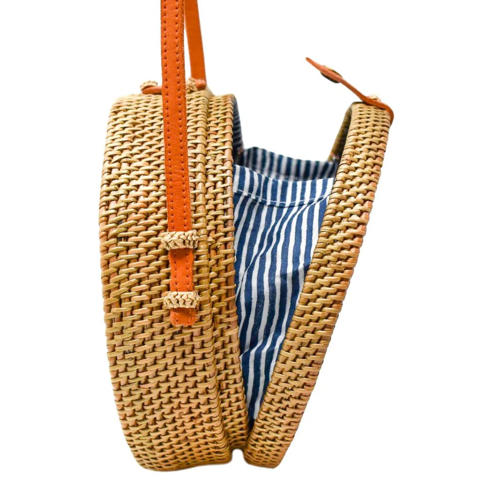 Round Rattan Bag - Natural