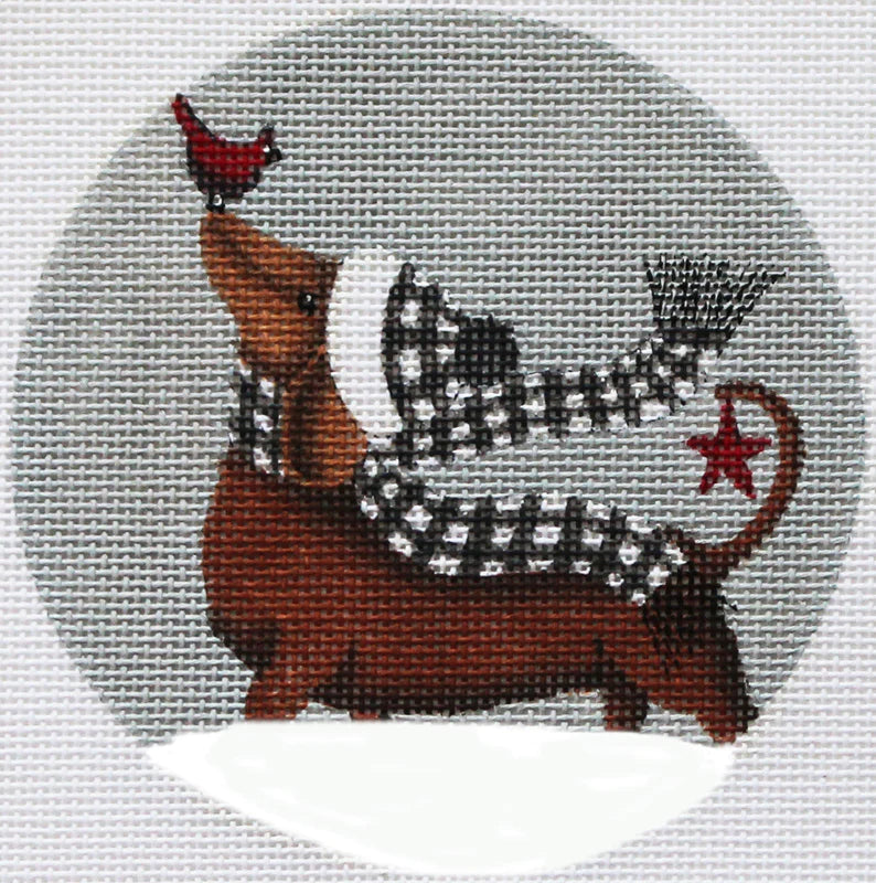 DS1117 Winter Plaid Dachshund