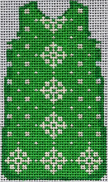 TS153 Snowflake Mini Shift Dress - Green