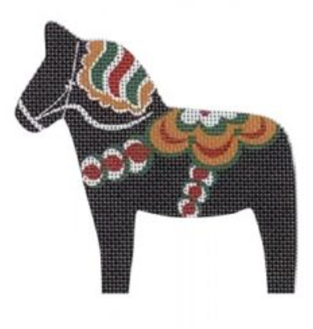 NOR08 Dala Horse - Black
