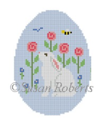 0444 Rabbit Smelling the Flowers Easter Egg