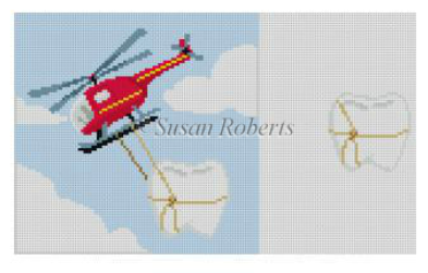 1083 Helicopter Tooth Fairy Pillow