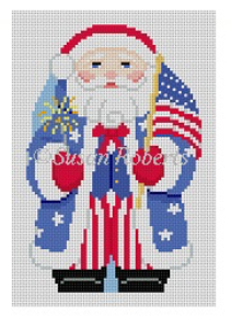 1232f Stars and Stripes Santa