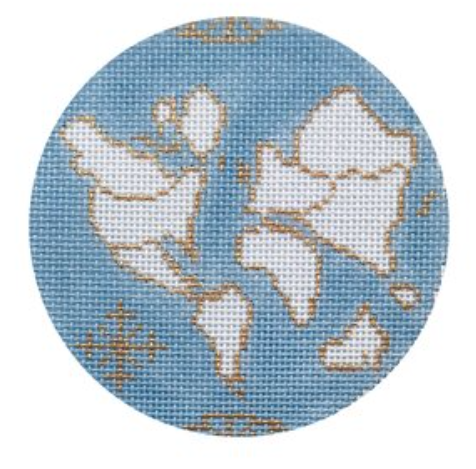 18H-B Atlas Round - Light Blue on 13 Mesh