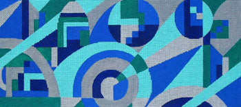 25032 20s Geo Midnite Lumbar Pillow