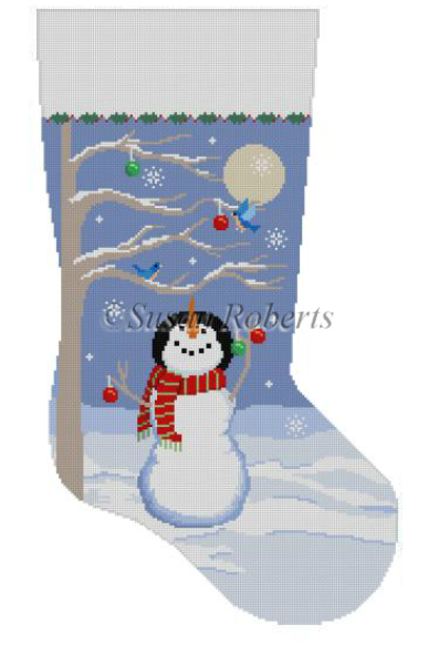 Snowman Needlepoint Christmas Stocking – MACJACLLC