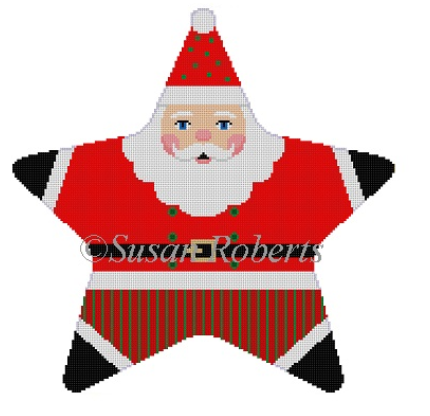 3394 Red Santa Star Tree Topper