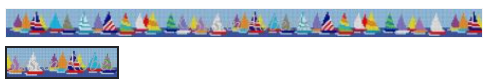 Susan Roberts needlepoint canvas for a belt with sailboats with vibrant and bright colored sails