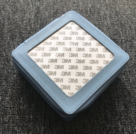 XLB5.5 Leather Square Box - Pale Blue