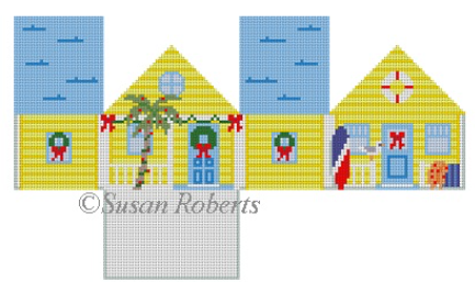 5524 Yellow Beach House 3D Mini House