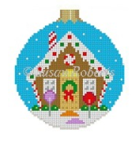 7209 Gingerbread House with Ball Top