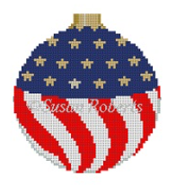 7235 American Flag with Ball Top