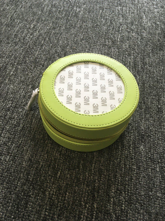 LRC5 Leather Round Case - 5in Lime Green