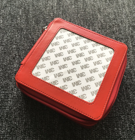 XLB5.5 Leather Square Box - Red