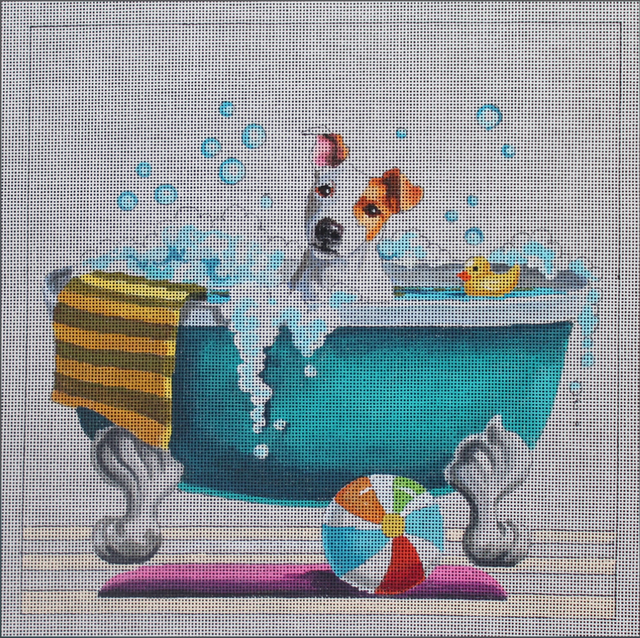 AN411 Puppy Dog in Bathtub