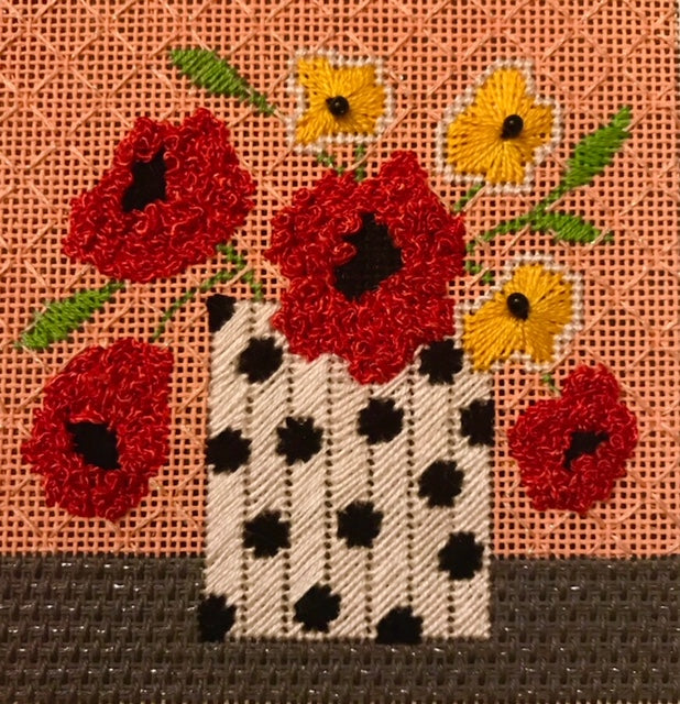 AL-C01 Coral Mod Flowers Coaster