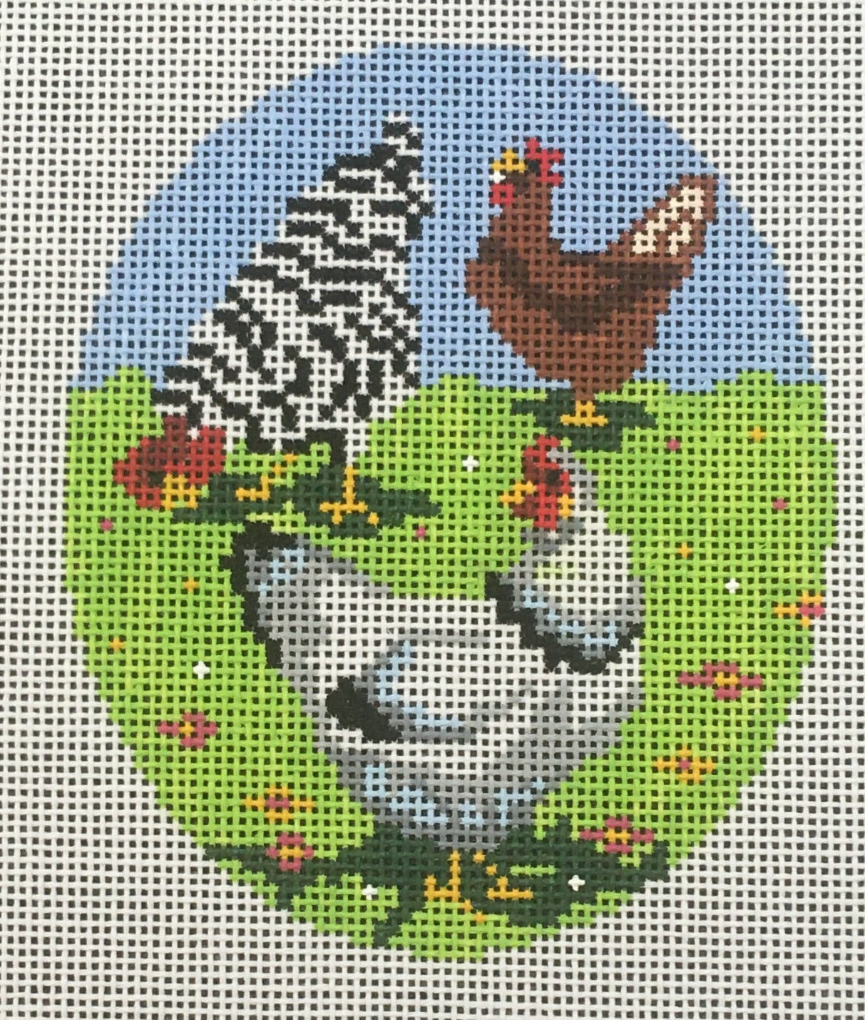 21-101 Three Hens Oval