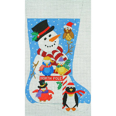 DX113 Snowman with Birds Stocking