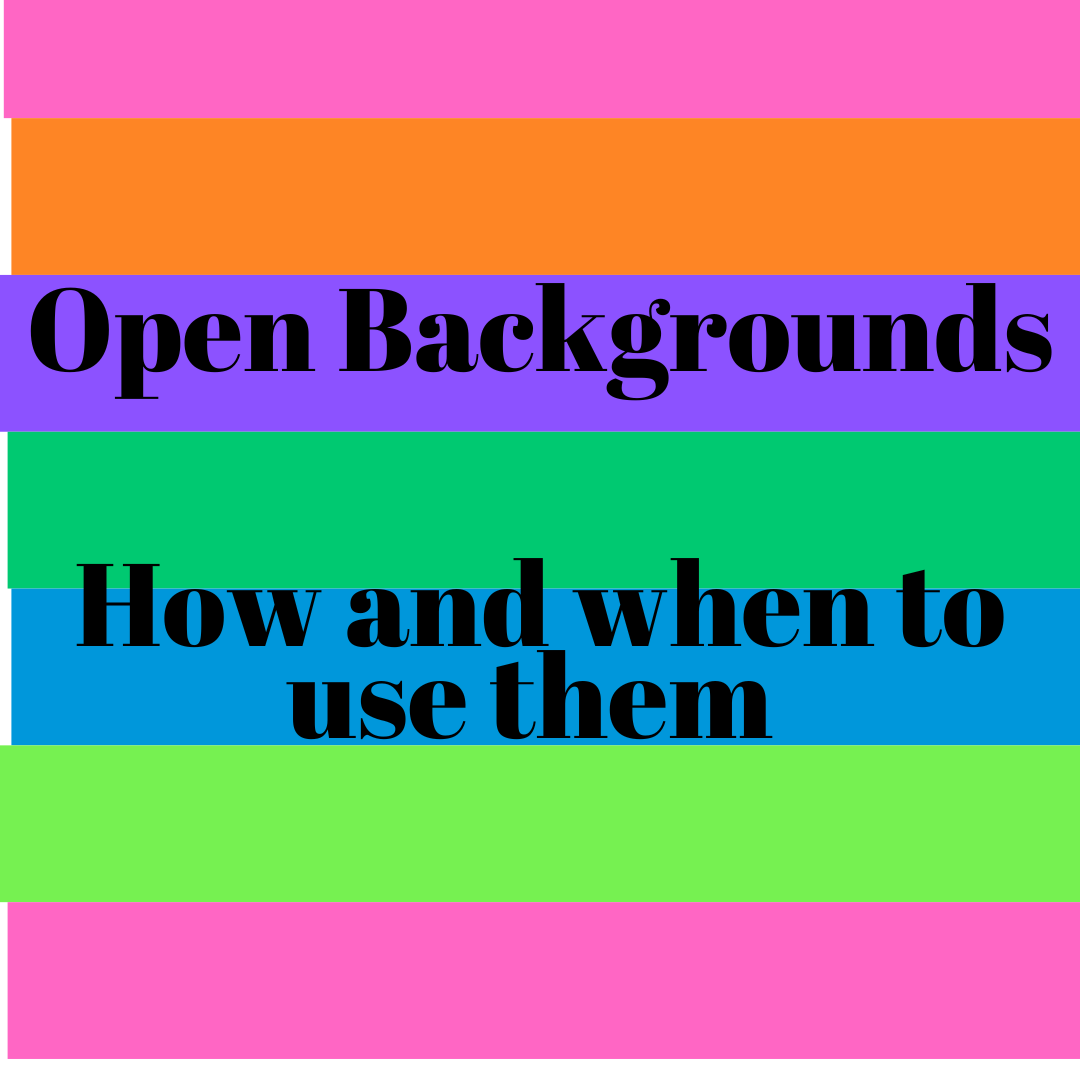 Open Backgrounds Recorded Class