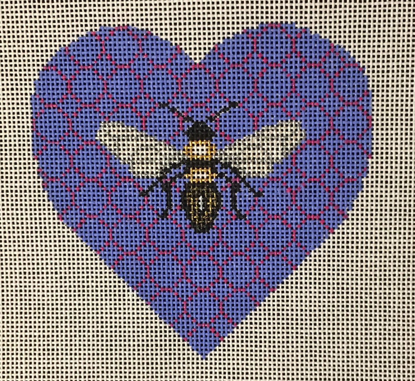 H-06 Bee on Blue Heart