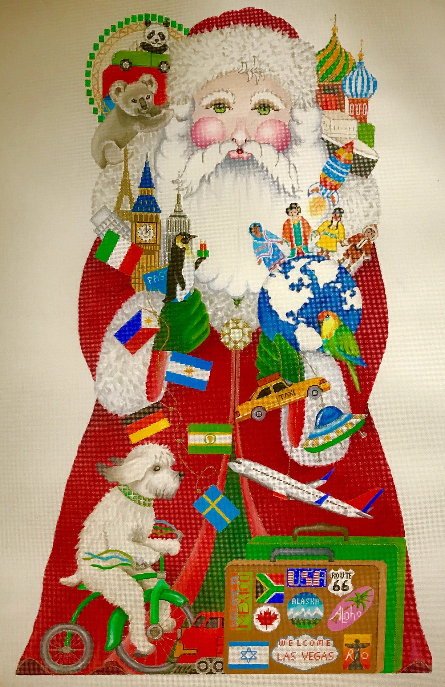 7070-13 World Traveler Santa - 30"