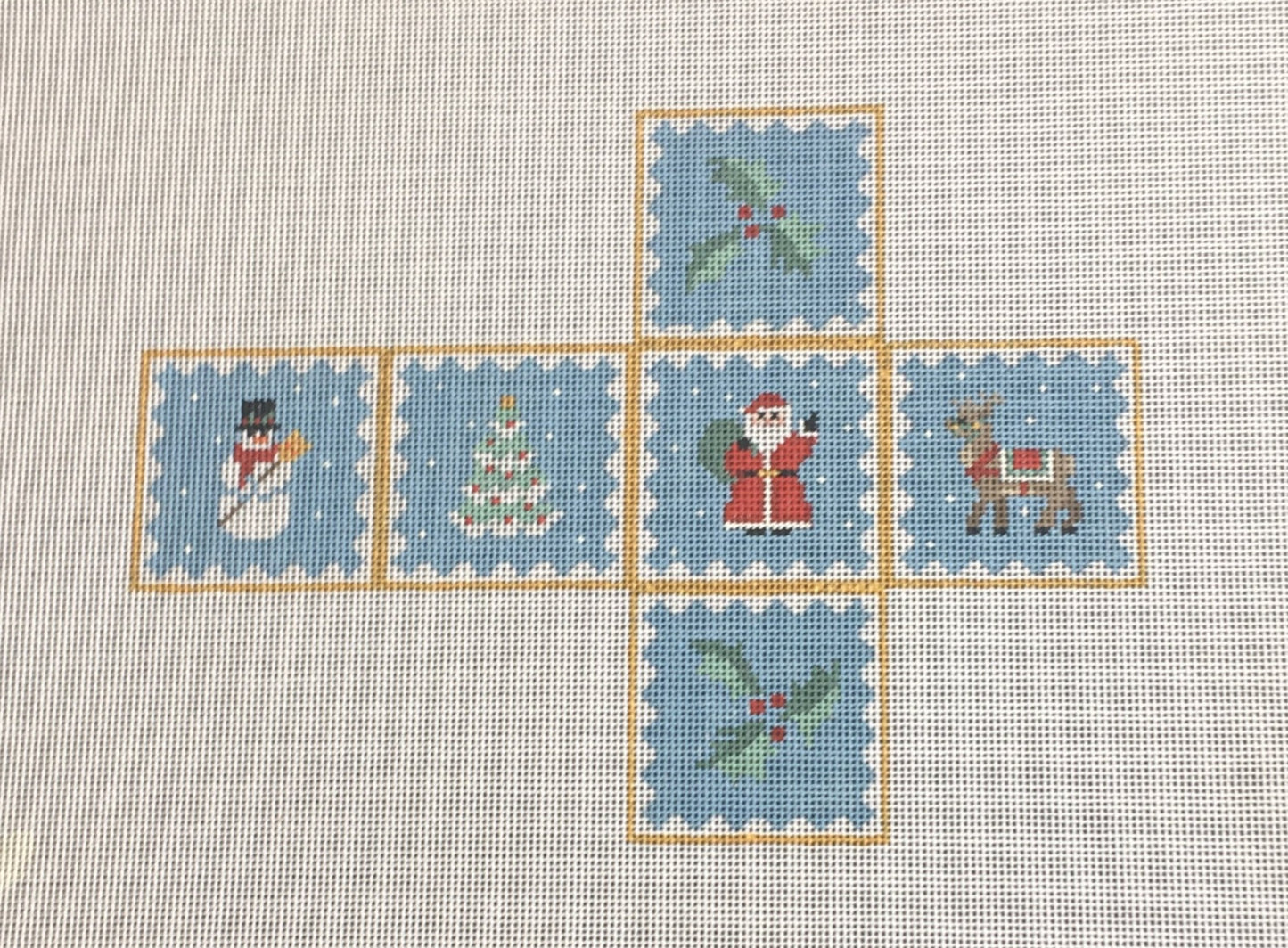 5353 Christmas Medley 3D Cube Ornament