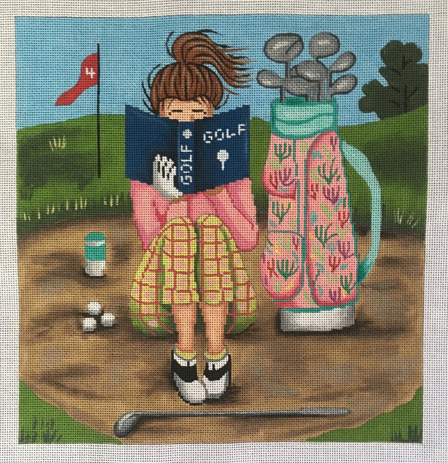 GE-P290 Golfer Stitching Girl