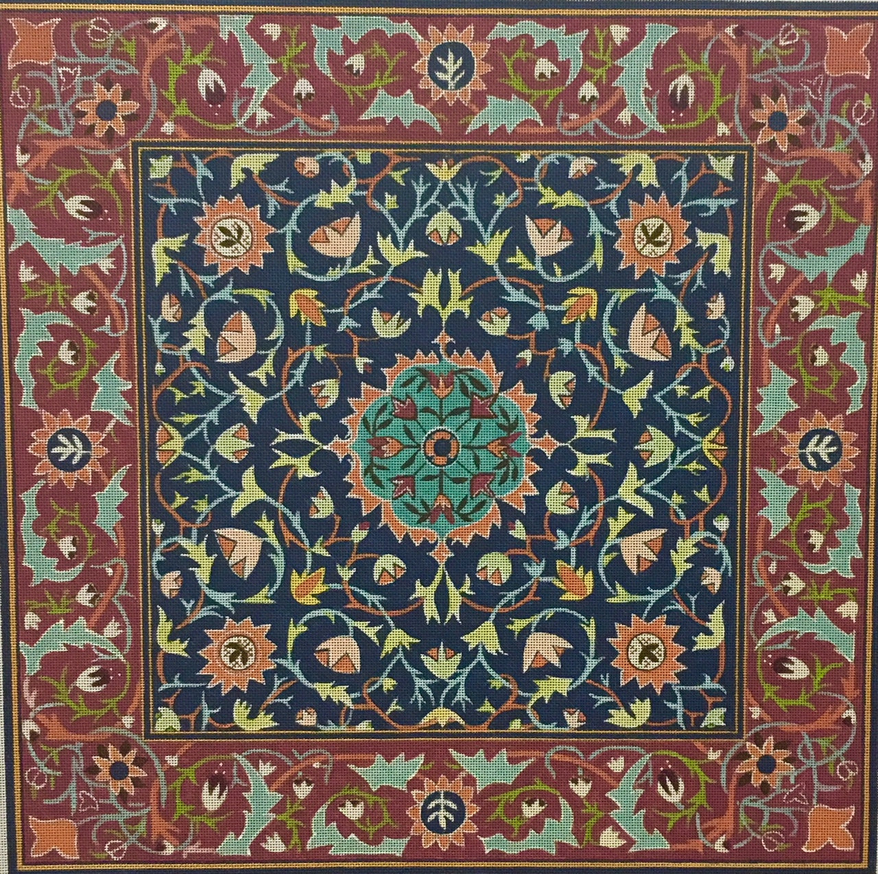 NH-86 Floral Vines with Blue