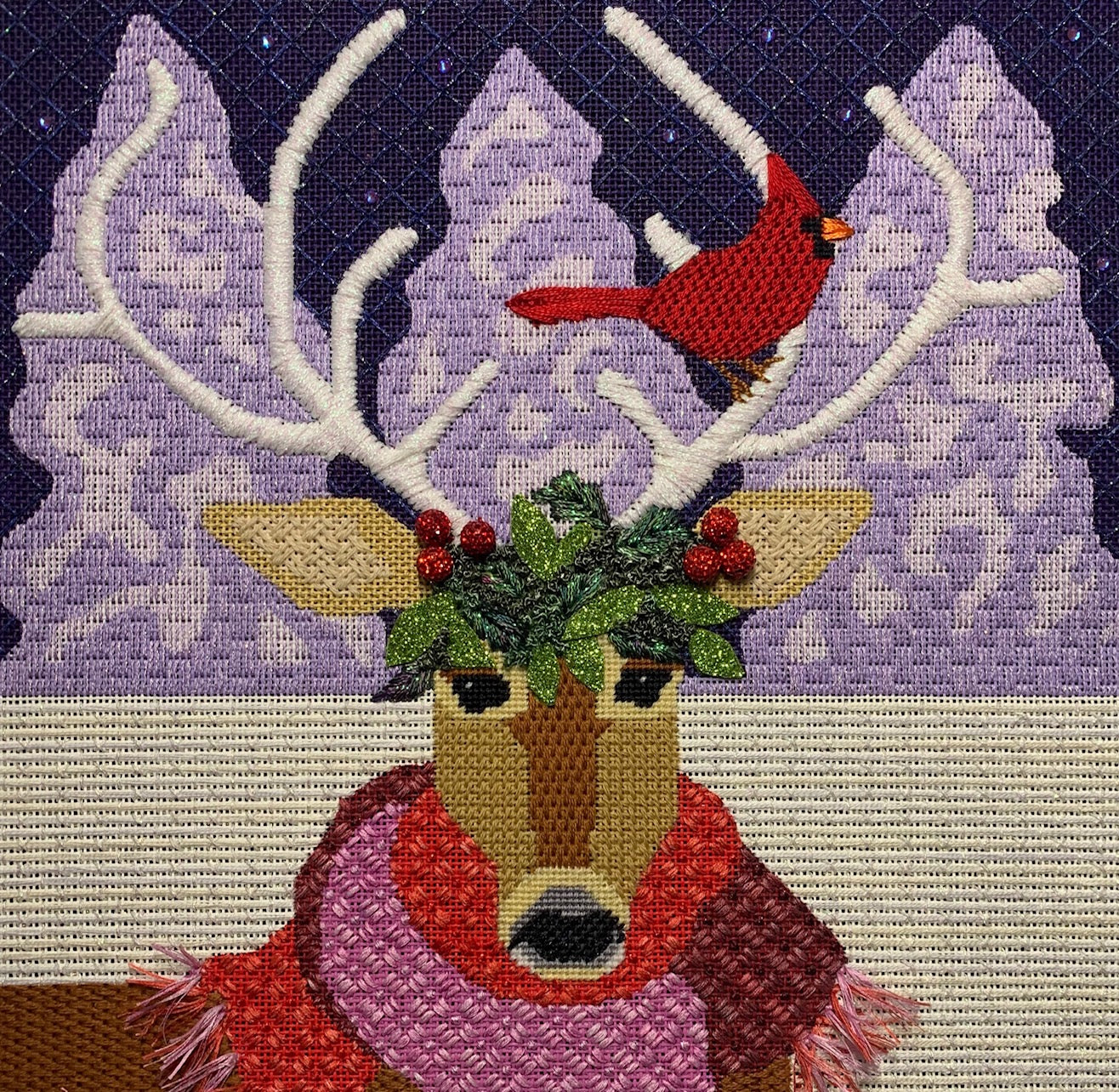 Cardinal Ornament Kit, Needlepoint Canvases & Threads