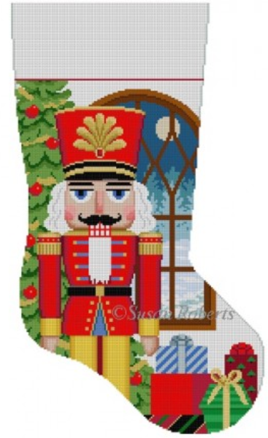3260 Nutcracker In Window Stocking