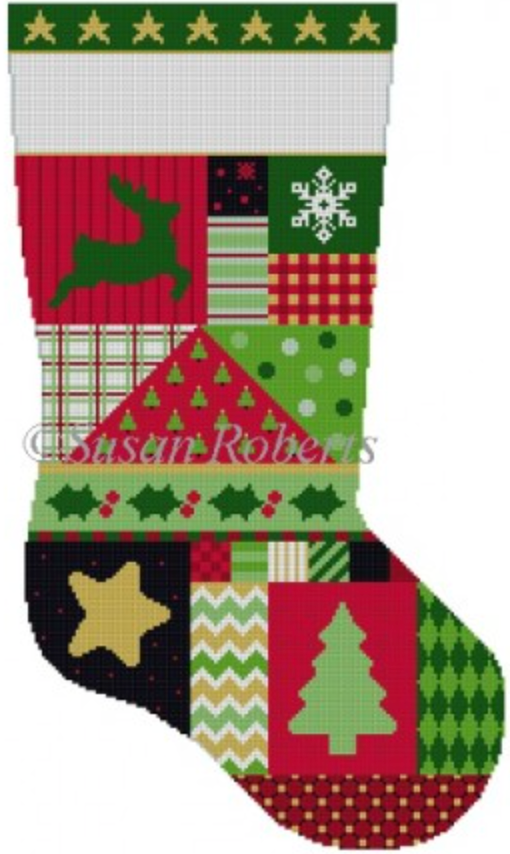 3228 Star Patchwork Stocking