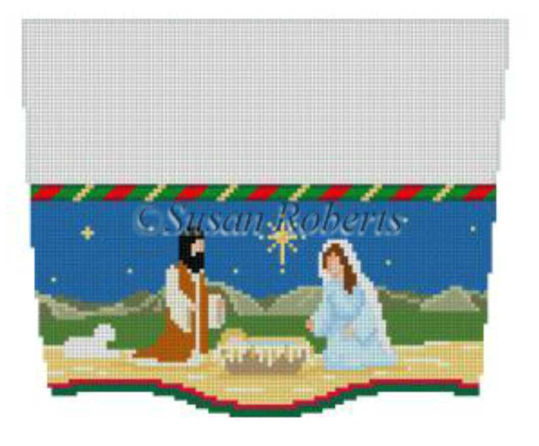 3102 Nativity Stocking Cuff