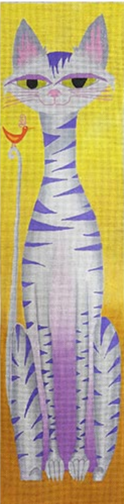 ZE609 Tall Cat with a Tiny Bird