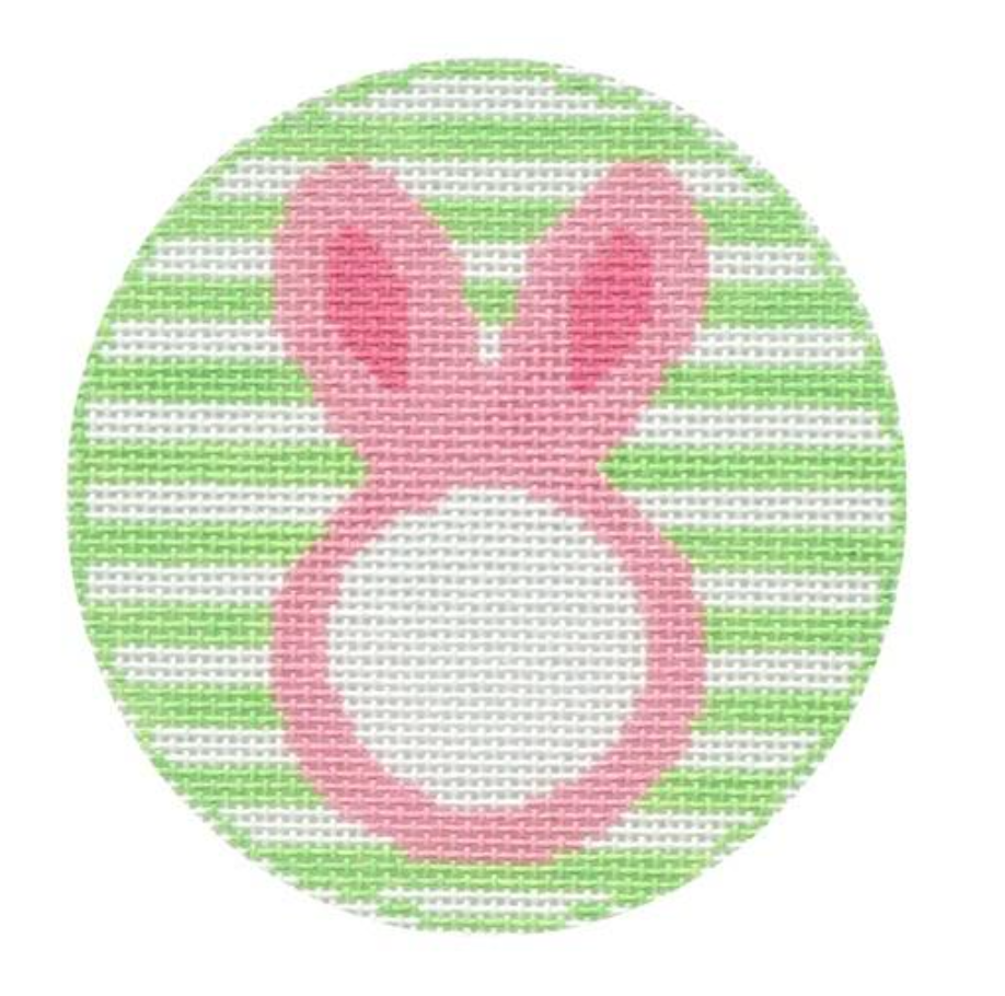 RD091P Bunny Monogram Round - Pink